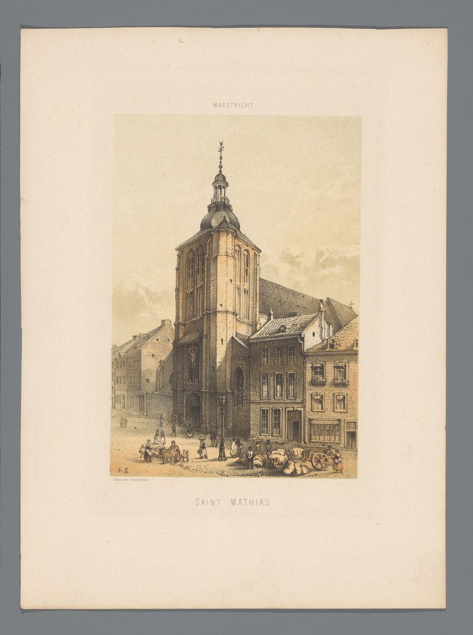 Maastrichti Szent Mátyás templom Szent Mátyás (cím a tárgyon) Monuments de Maastricht (sorozat címe) alkotó: Alexander Schaepkens