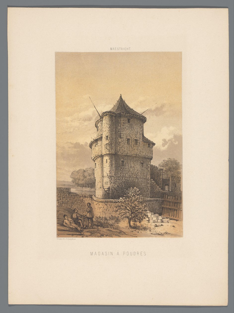 Wycker Kruittoren te Maastricht Portár (cím a tárgyon) Maastricht emlékművei (sorozat címe) alkotó: Alexander Schaepkens