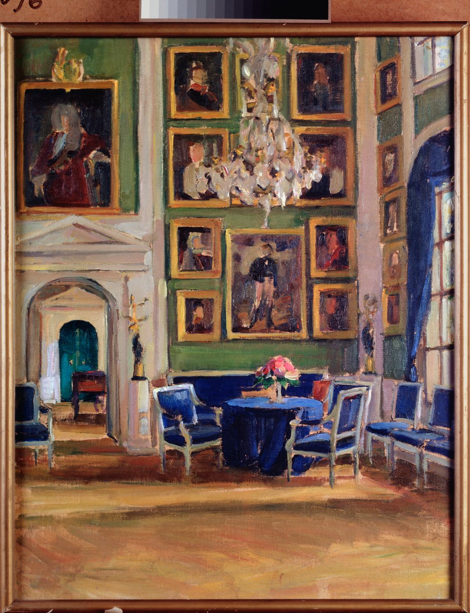 Egy fogadóteremben (Reception Room) - Alekszandr Valentinovics Sredin (Sredine) (1872-1934) munkája, olaj, karton - orosz művészet, 19. század vége-XX. század eleje, modernizmus - Puskin Emlékmúzeum, Szentpétervár alkotó: Alexander Sredin