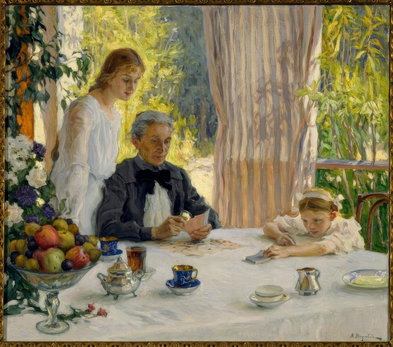 Az erkélyen alkotó: Alexander Viktorowitsch Morawow