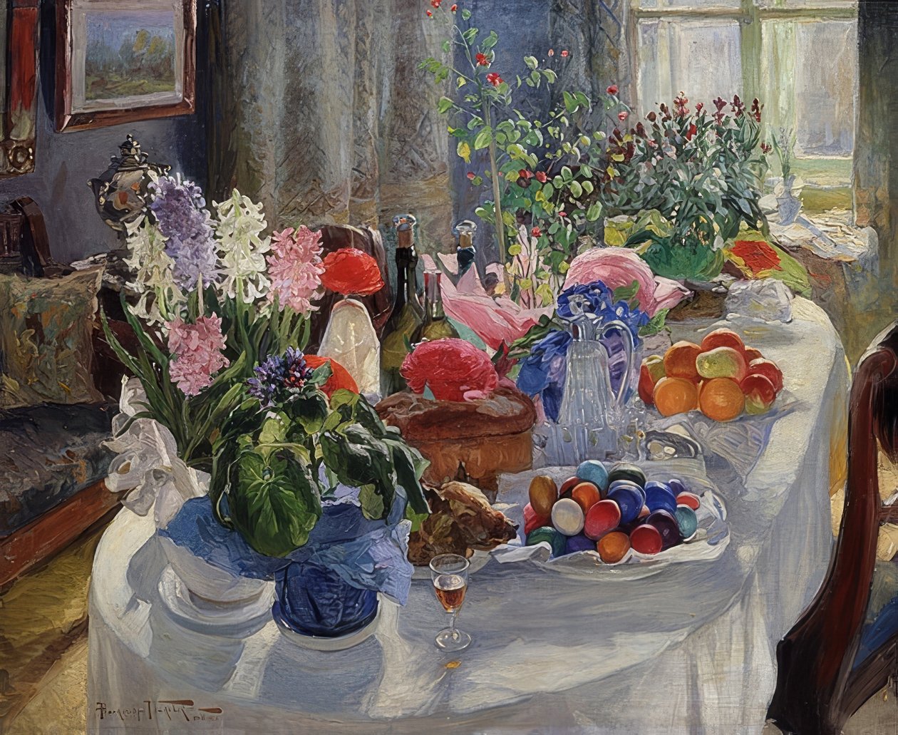 Húsvéti asztal. 1915-16 alkotó: Alexander Vladimirovich Makovsky