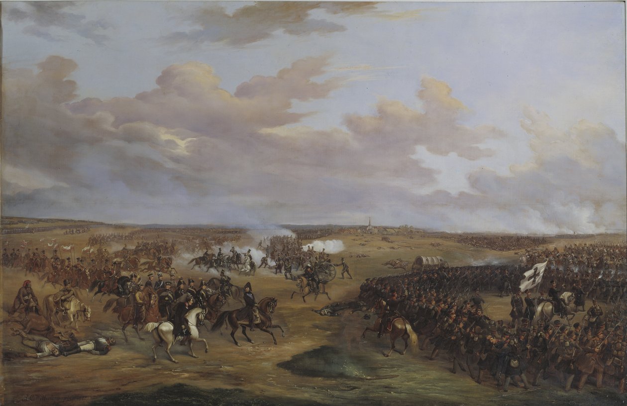 A dennewitzi csata (Németország), 1813. szeptember 6. – A dennewitzi csata 1813. szeptember 6-án, Wetterling, Alexander (1796-1858) által. Olajfestmény alkotó: Alexander Wetterling