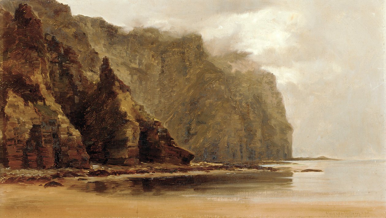 Minaun sziklák, Achill-sziget, Connacht megye, Írország (olaj, vászon) alkotó: Alexander Williams