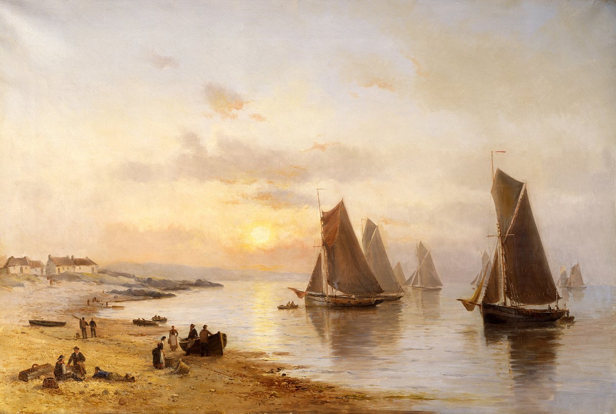Amikor a hajók hazajönnek, Skerries Beach, este alkotó: Alexander Williams