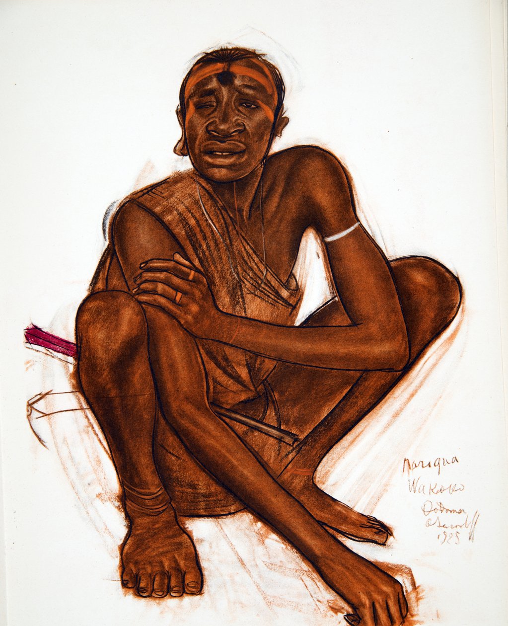 Marigua, MGogo (Dodoma), a Drawings and Paintings of Africa-ból, kivégezték a Citroen Center Africa expedíció során, a második Haardt Audouin-Dubreuil küldetés, pub. Párizs, 1927 alkotó: Alexander Yakovlev