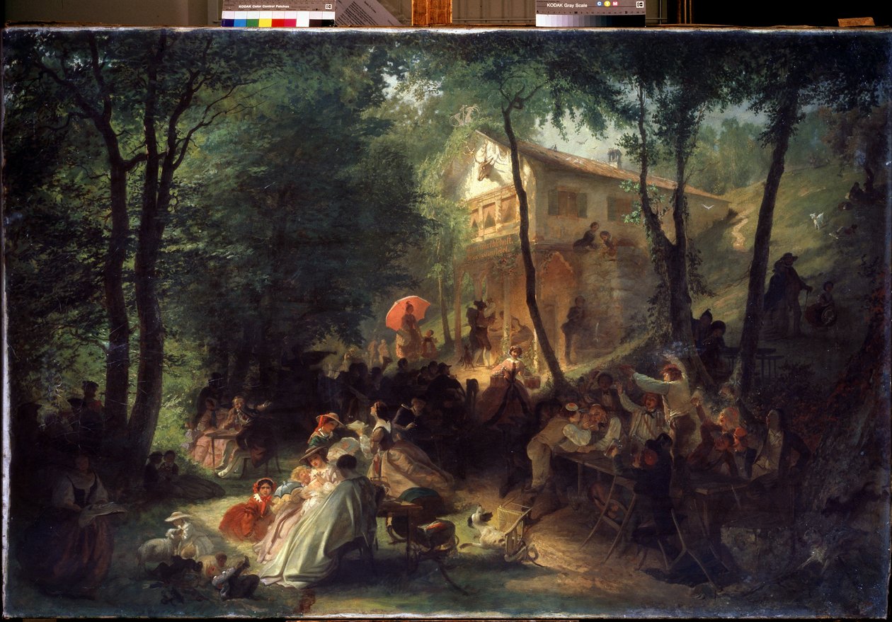 Vidéki fesztivál. Alekszandr Jegorovics Baldeman (1826-1869) festménye. Olajfestmény alkotó: Alexander Yegorovich Beydeman