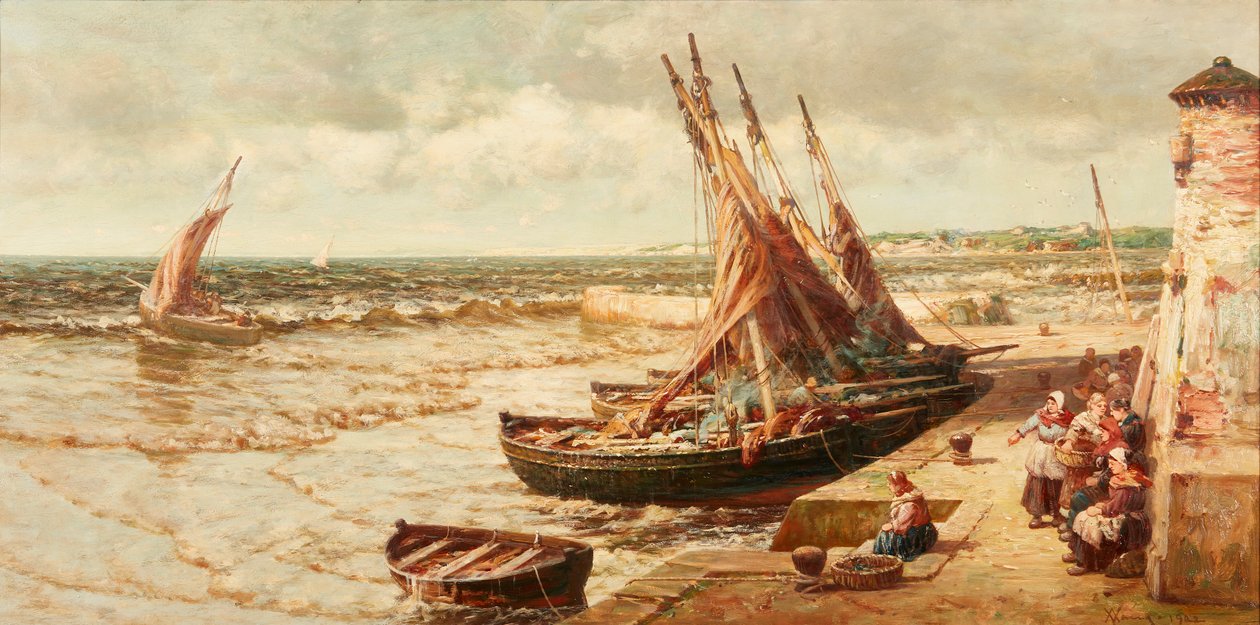 St. Monance Harbour (olaj, vászon) alkotó: Alexander Young