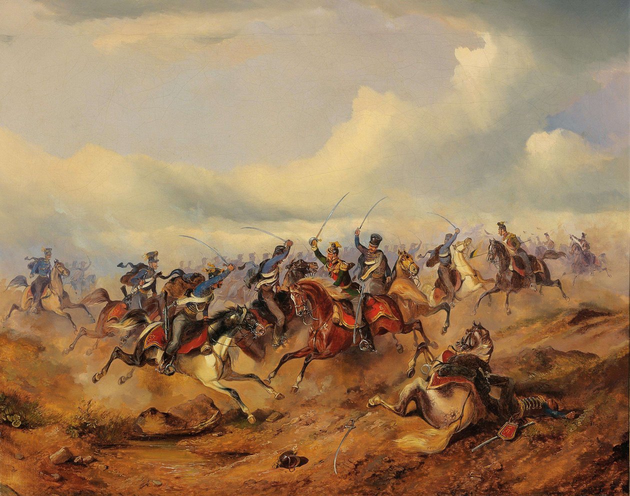 Jelenet az 1848-1849-es magyar forradalomból, c. 1850. alkotó: Alexander von Bensa