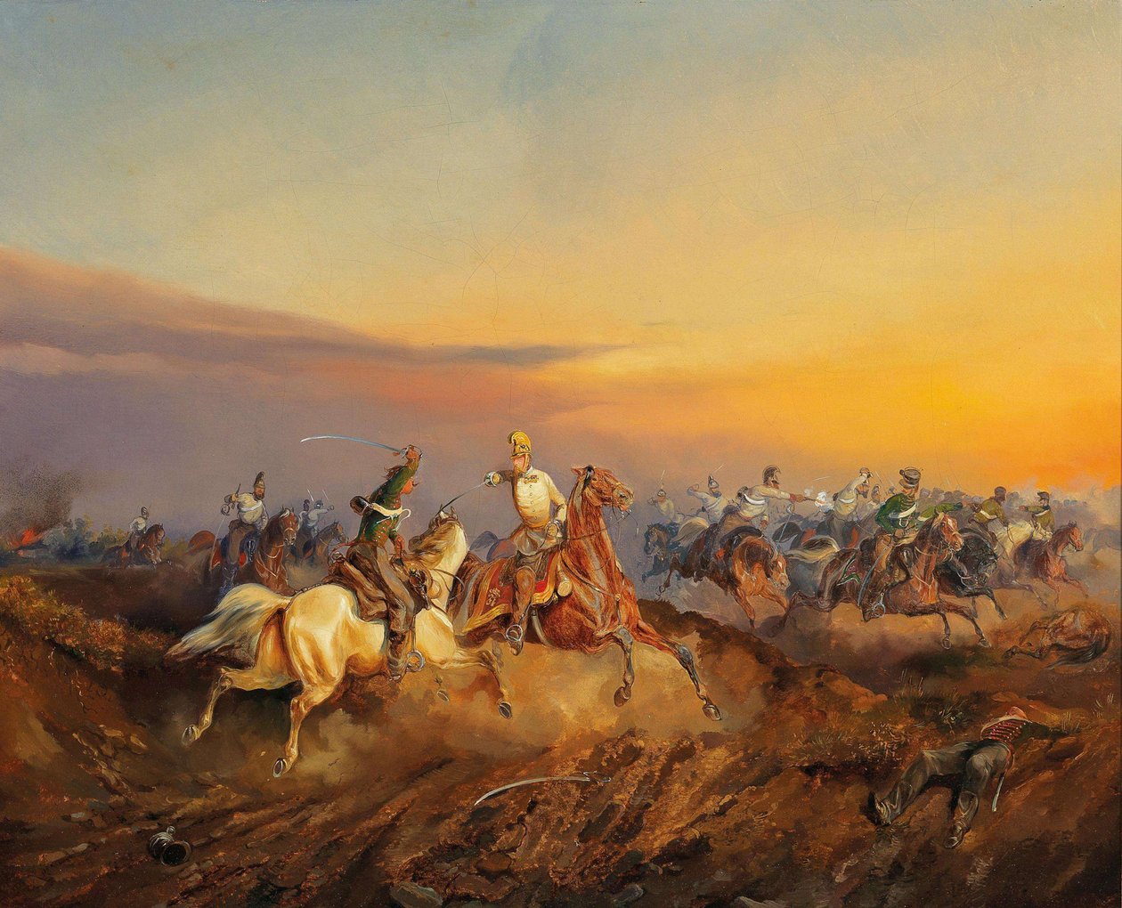 Jelenet az 1848-1849-es magyar forradalomból, c. 1850. alkotó: Alexander von Bensa