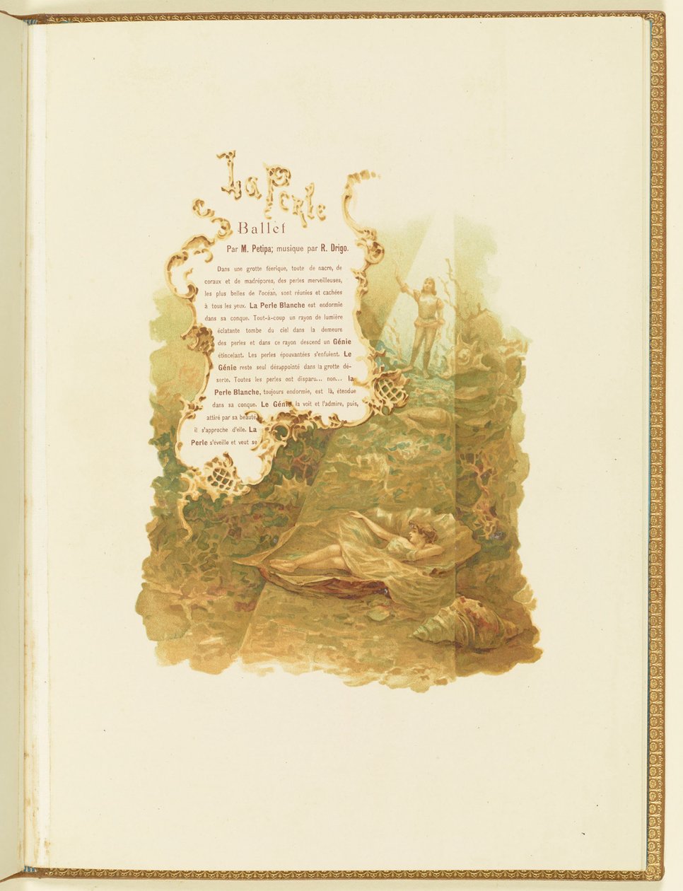Műsor Marius Petipa és Riccardo Drigo La Perle című balettjéhez, 1896. alkotó: Alexander von Hohen