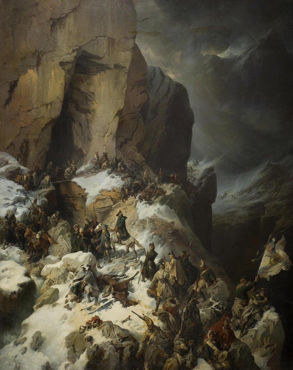Szuvorov átkel a Panix-hágón, 1860 alkotó: Alexander von Kotzebue
