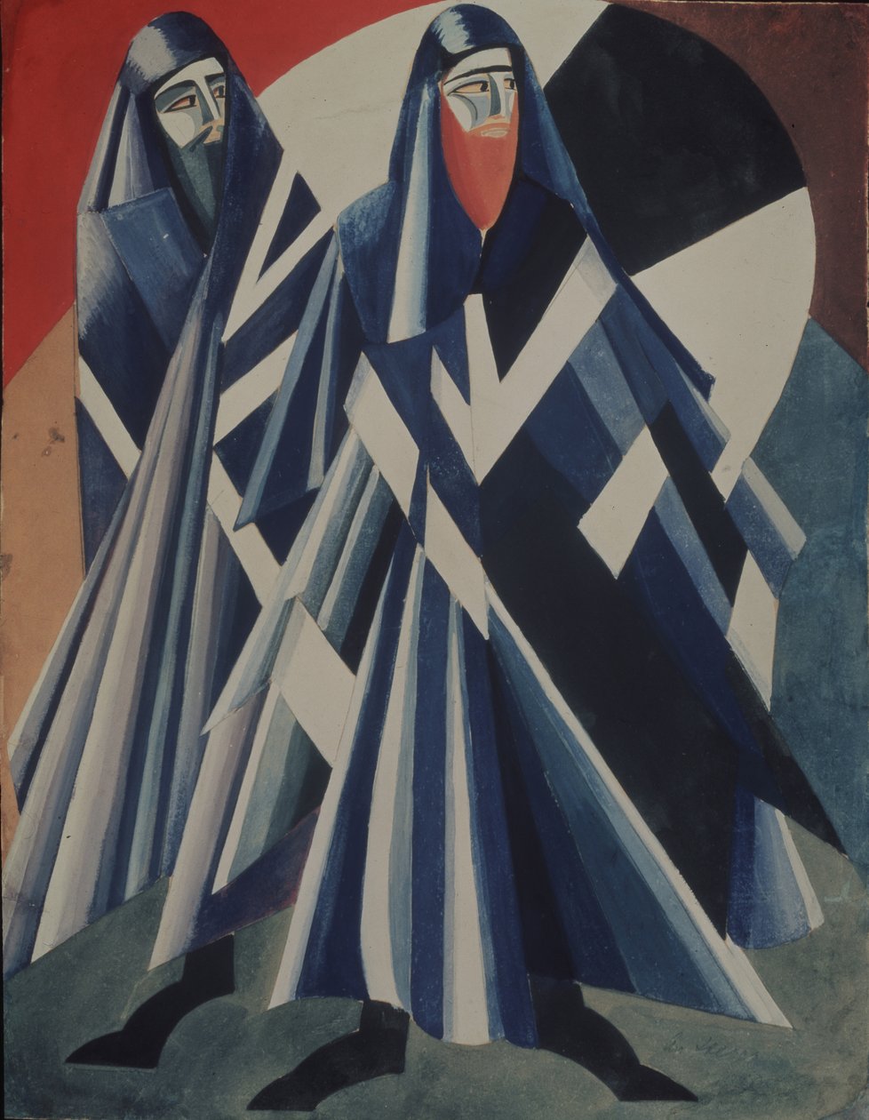 zsidók. Jelmezterv O. Wilde Salomé című színházi darabjához, 1917 alkotó: Alexandra Alexandrowna Exter