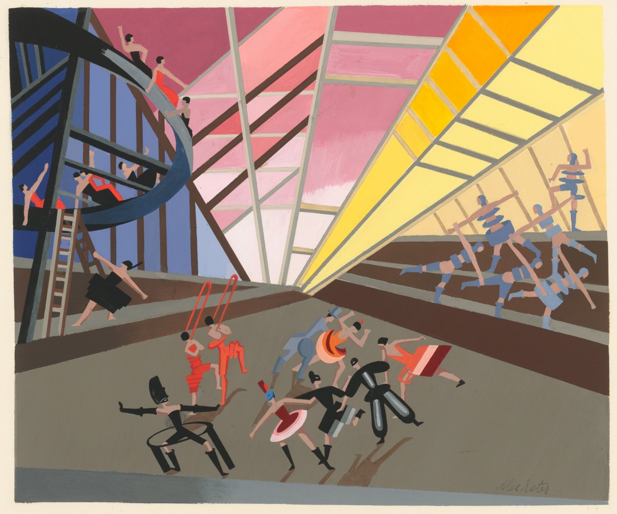 Festői dizájn a Décors de Théâtre portfólióból, 1930. alkotó: Alexandra Alexandrowna Exter