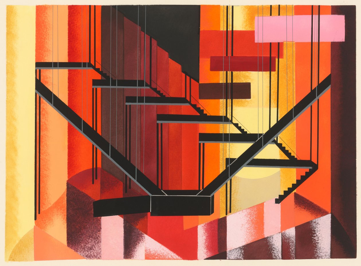 Festői dizájn a Décors de Théâtre portfólióból, 1930. alkotó: Alexandra Alexandrowna Exter