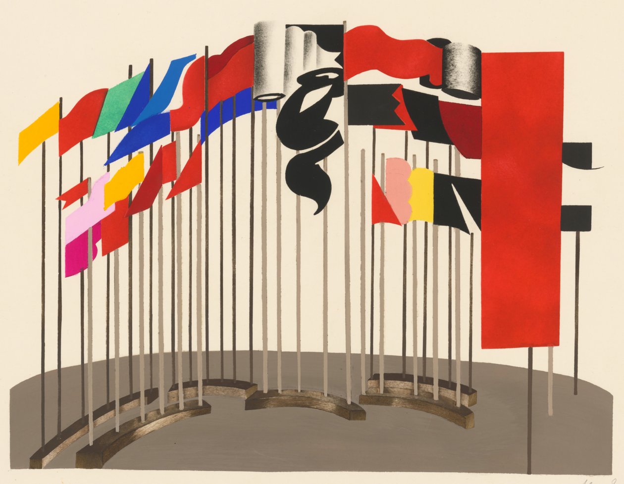 Festői dizájn a Décors de Théâtre portfólióból, 1930. alkotó: Alexandra Alexandrowna Exter