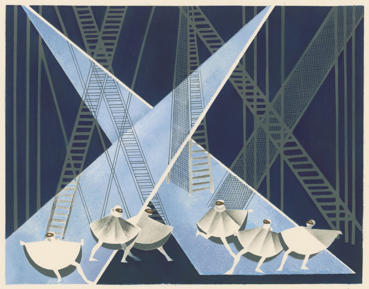 Festői dizájn a Décors de Théâtre portfólióból, 1930. alkotó: Alexandra Alexandrowna Exter