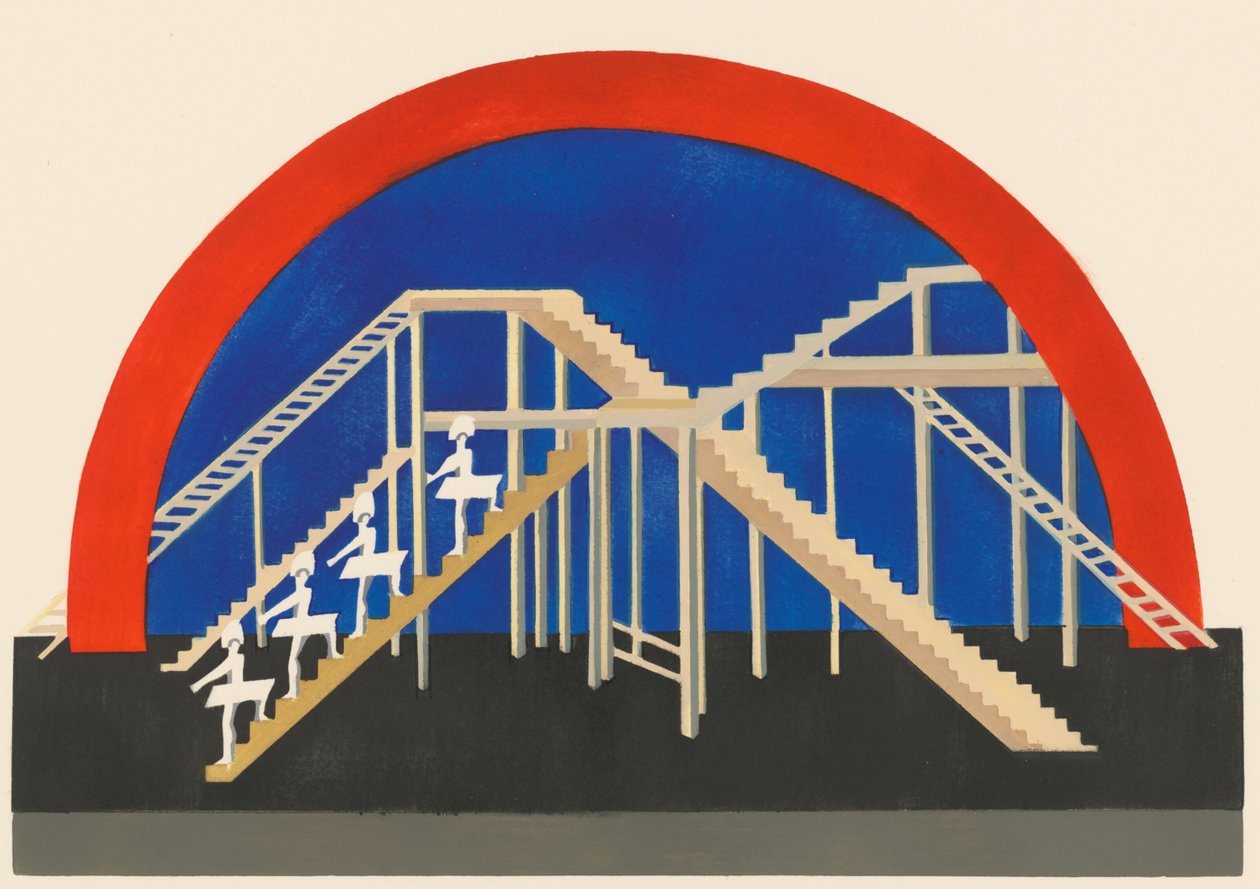Festői dizájn a Décors de Théâtre portfólióból, 1930. alkotó: Alexandra Alexandrowna Exter