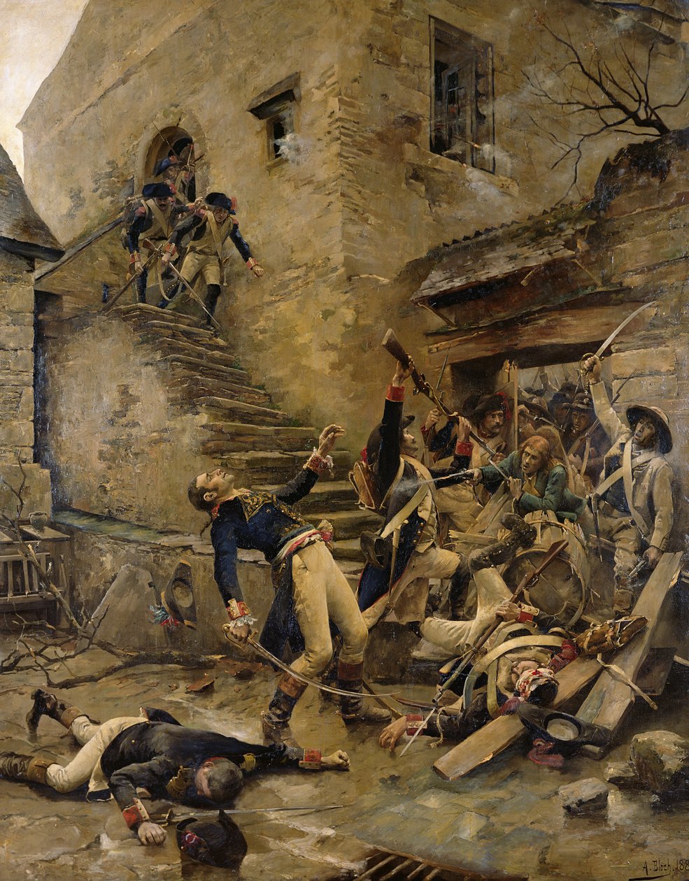 Beaupuy tábornok halála, 1888 alkotó: Alexandre Bloch