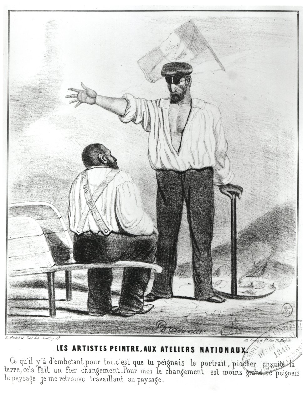 Festők a Nemzeti Műhelyekben a Második Francia Köztársaság idején, 1848 alkotó: Alexandre Brasseur