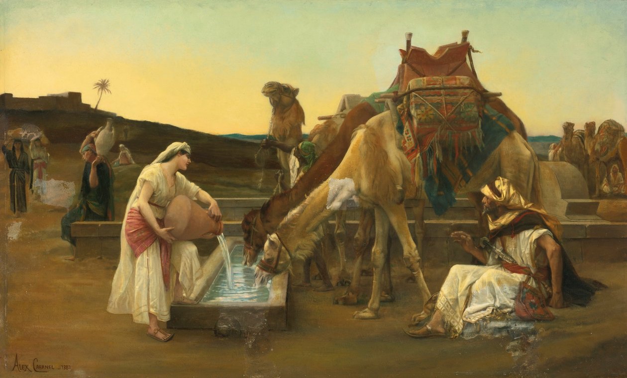 Rebecca és Eliezer alkotó: Alexandre Cabanel