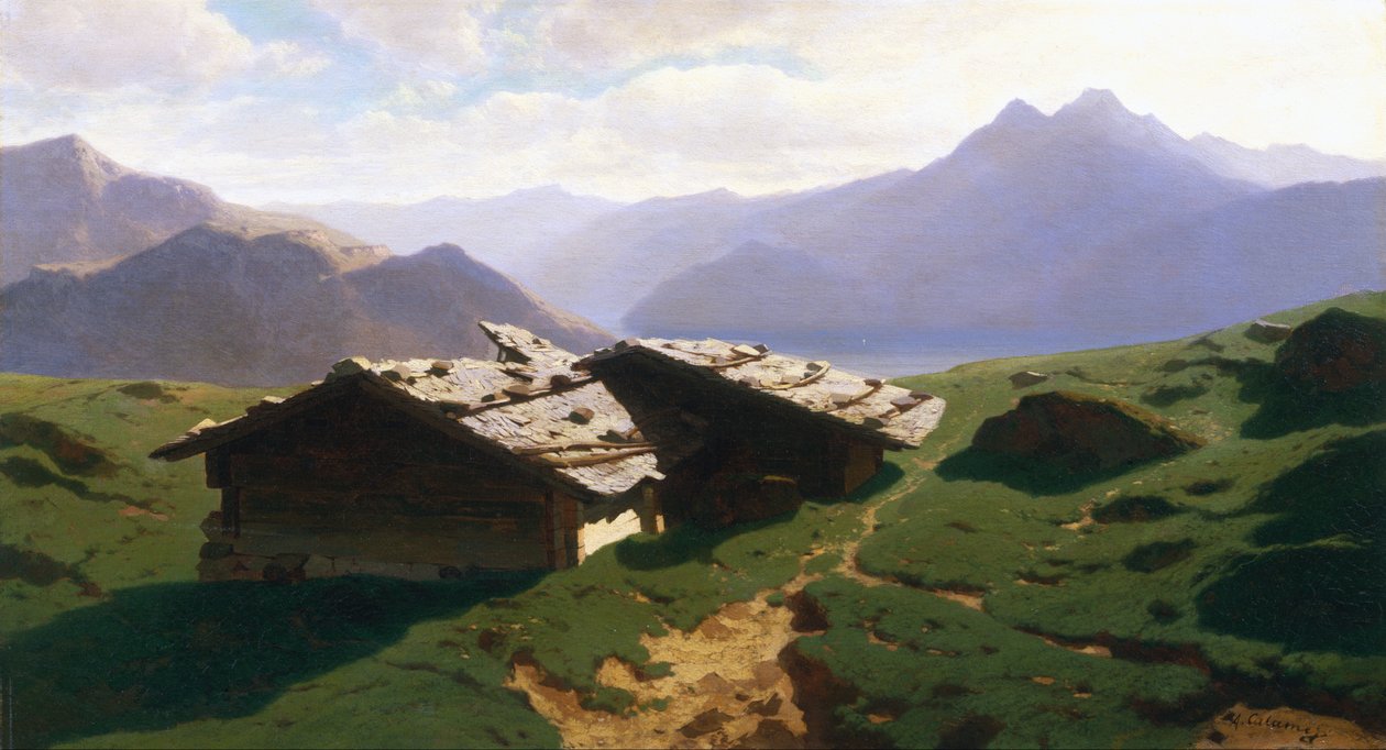 Chalets à Rigi Chalets at Rigi label alkotó: Alexandre Calame