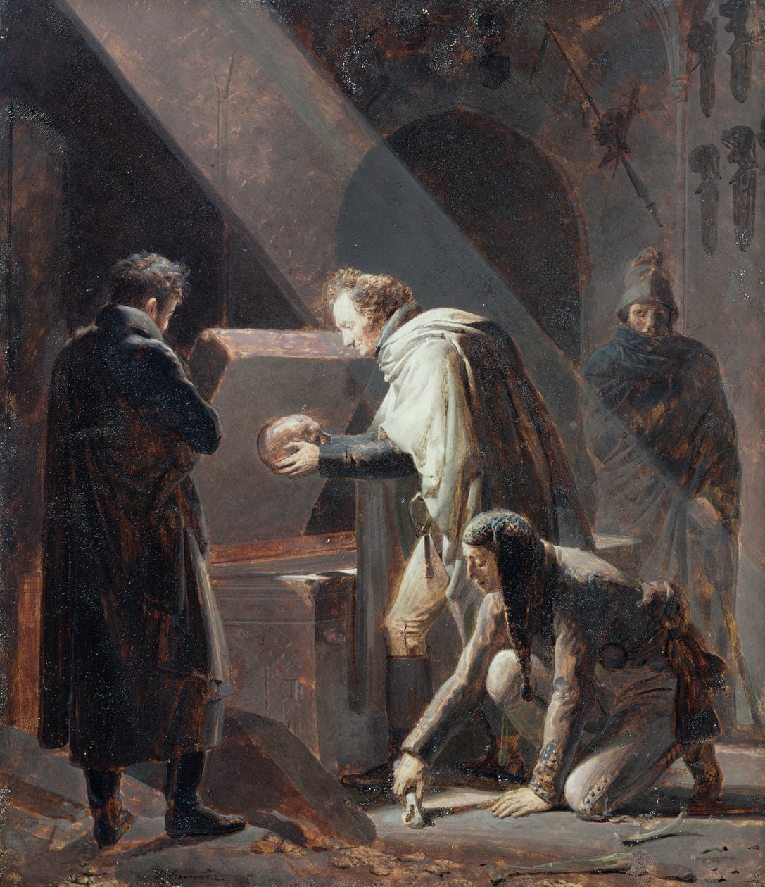 Dominique Vivant Denon (1747-1825) Le Cid csontjait pótolja a sírjában alkotó: Alexandre Evariste Fragonard