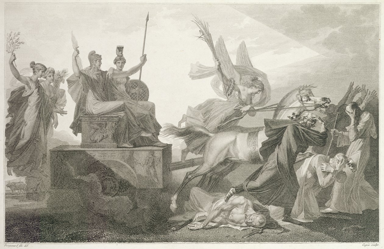 Republique Francais, Jacques Louis Copia metszete, 179798 alkotó: Alexandre Evariste Fragonard