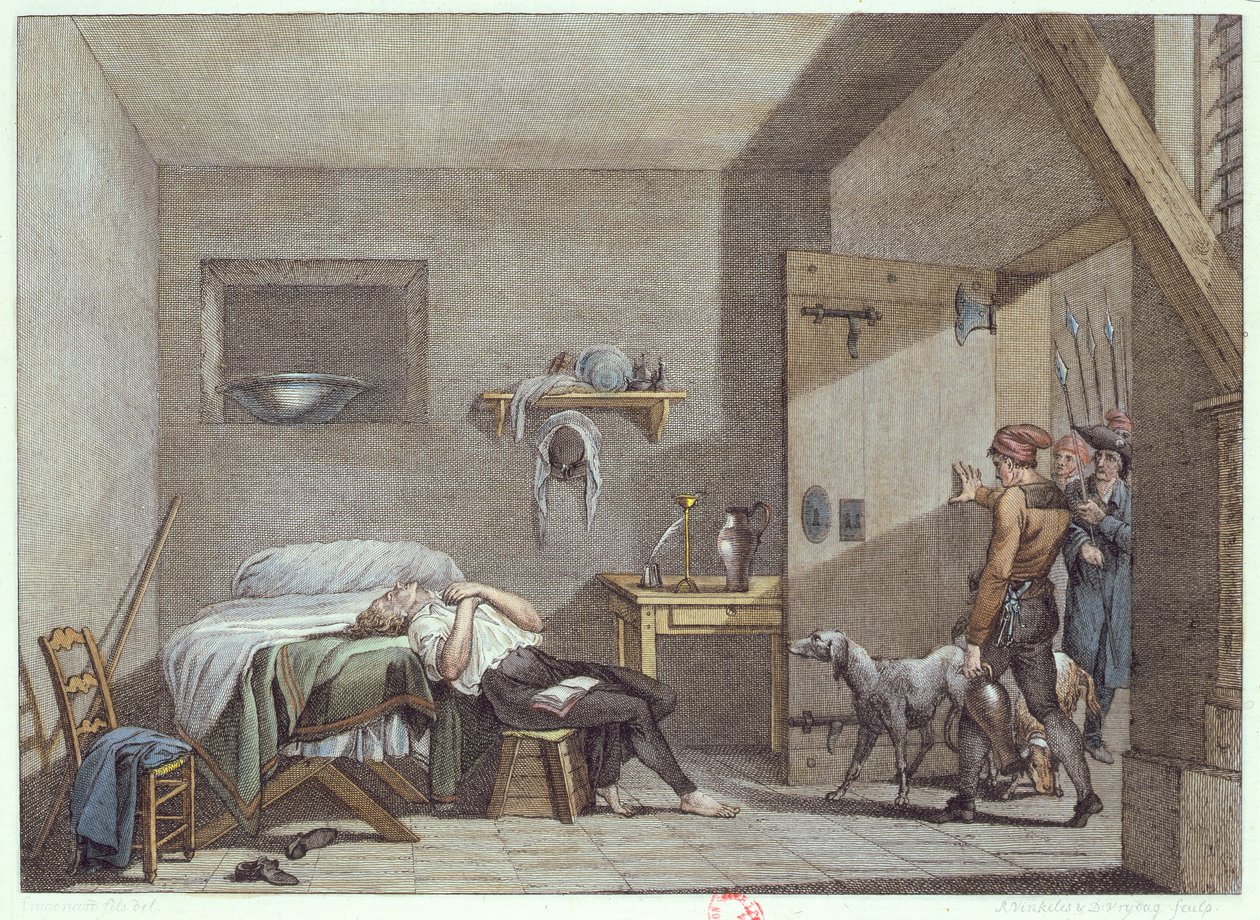 Condorcet halála a börtönben 1794. március 28-án alkotó: Alexandre Evariste Fragonard