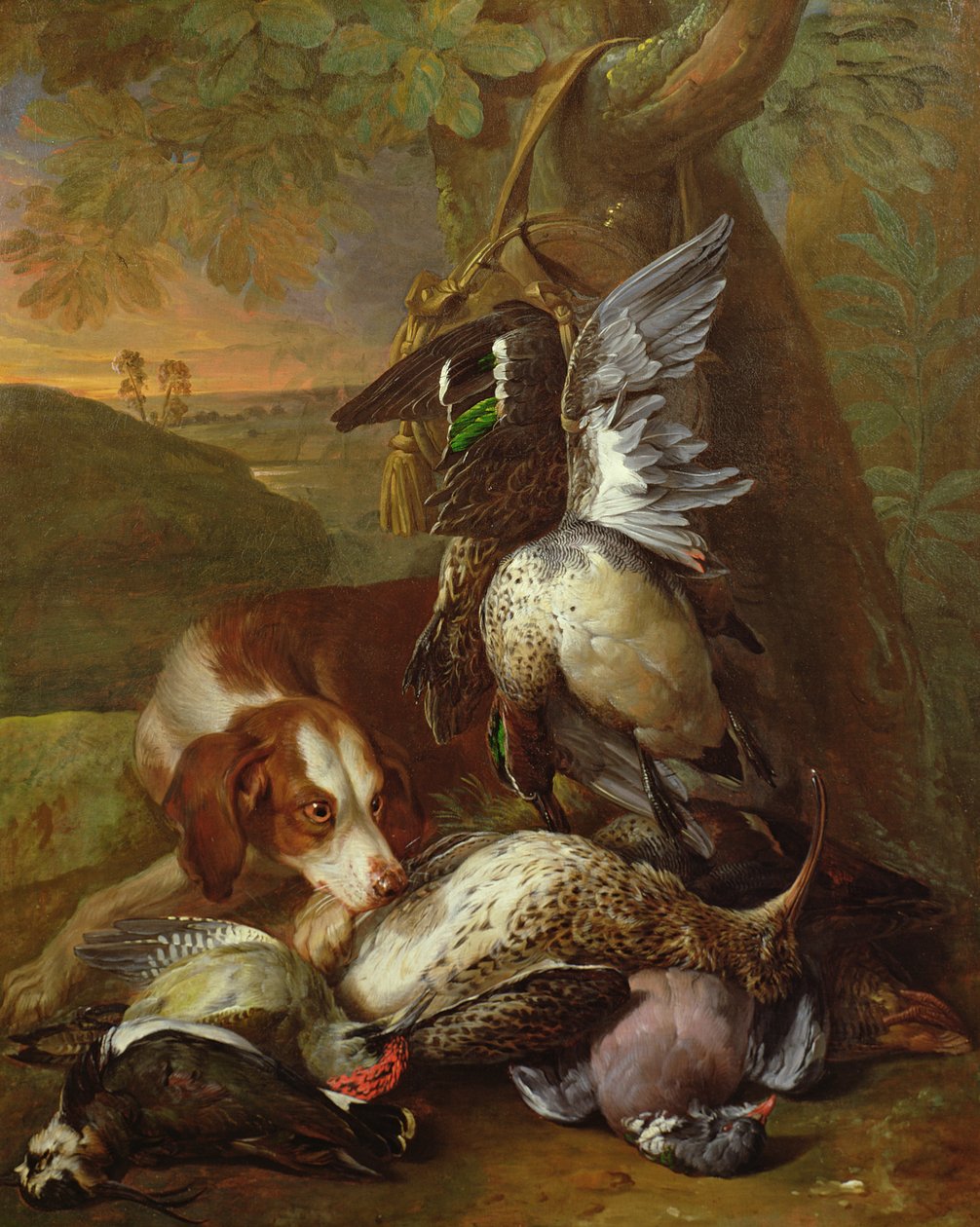 Kutyaőrző játék (olaj) (egy pár, lásd még: 40086) alkotó: Alexandre Francois Desportes