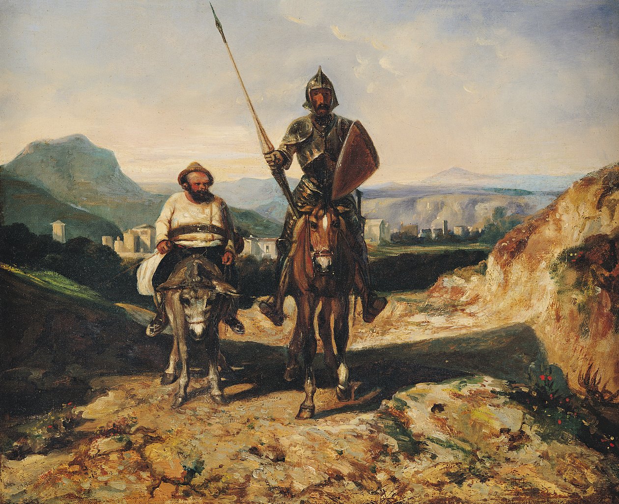Don Quijote és Sancho alkotó: Alexandre Gabriel Decamps