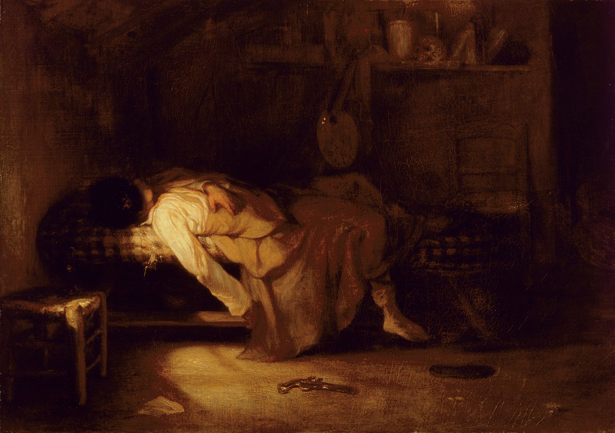 Az öngyilkosság, 1836 körül alkotó: Alexandre Gabriel Decamps