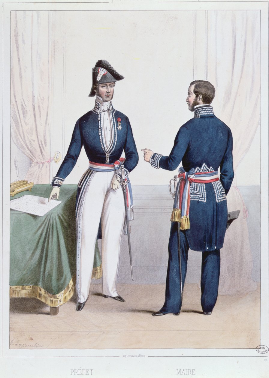 Francia prefektus és polgármester a júliusi monarchia idején (1830-47) Franciaországban alkotó: Alexandre Lacauchie