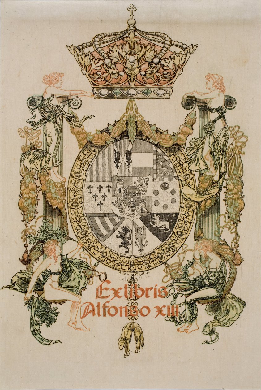 Alfons könyvtáblája XIII alkotó: Alexandre de Riquer