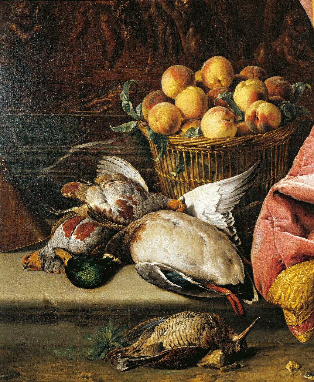 Alexandre-Francois Desportes (1661-1743) csendélet játékkal, gyümölccsel és viola d