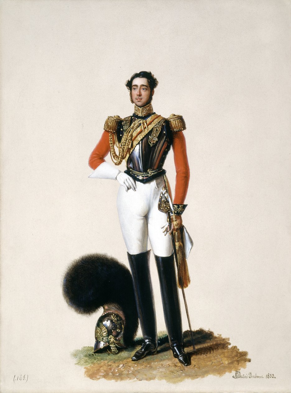 Thomas Myddleton Biddulph hadnagy (1809-78), 1. életvédelmi gárda, 1833 (olaj, malomtábla) alkotó: Alexandre-Jean Dubois Drahonet