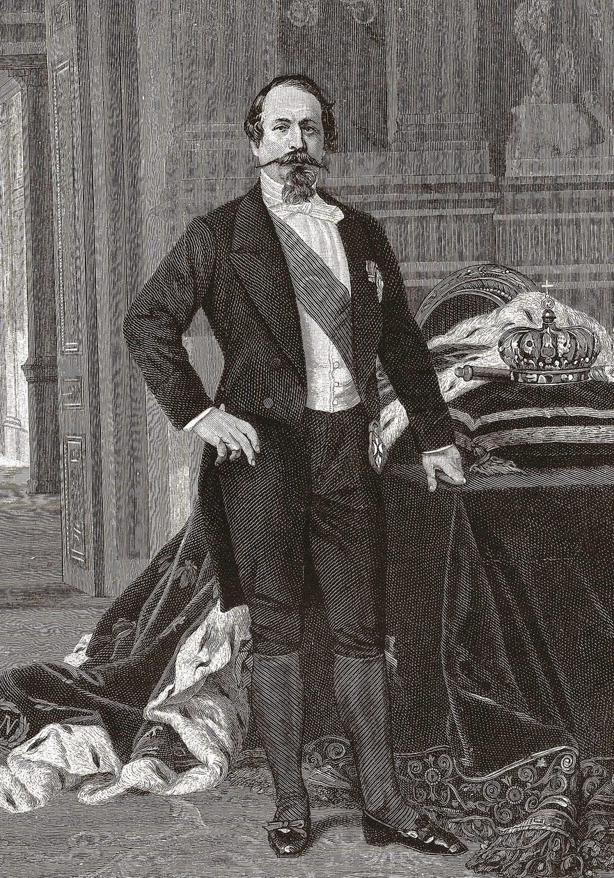 III. Napóleon, a francia császár portréja - grav. Alessandro Cabanel festményéről. alkotó: after Alexandre Cabanel