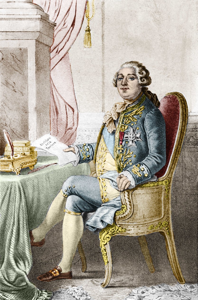 XVI. Lajos (1754-1793), francia király portréja. alkotó: Alexandre (after) Lacauchie