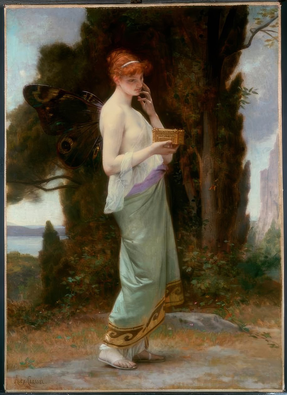 A. Cabanel, Psyche a Proserpina dobozával / Gem., 1881 alkotó: Alexandre Cabanel