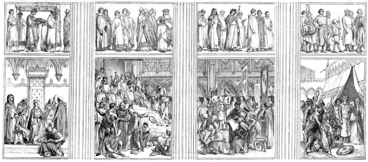 Festmény a Pantheon bal oldali kereszthajójában, Párizs, 1880-1882. alkotó: Alexandre Cabanel