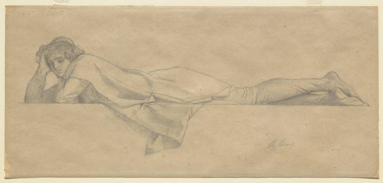 Tanulmány a "Le Poete Florentin" számára, 1853 körül alkotó: Alexandre Cabanel