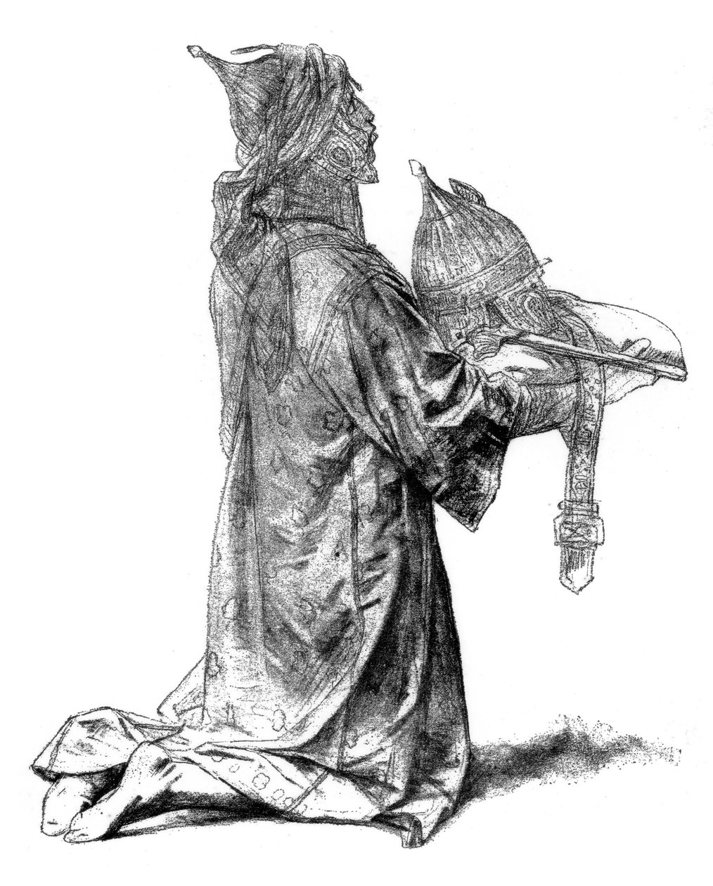 Tanulmány egy szaracén számára, Szent Lajos fogságához, 1880-1882. alkotó: Alexandre Cabanel