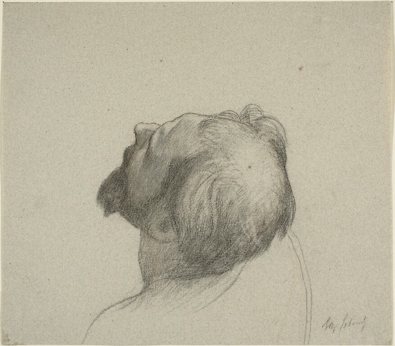 Tanulmány az ember felfordított fejéről alkotó: Alexandre Cabanel