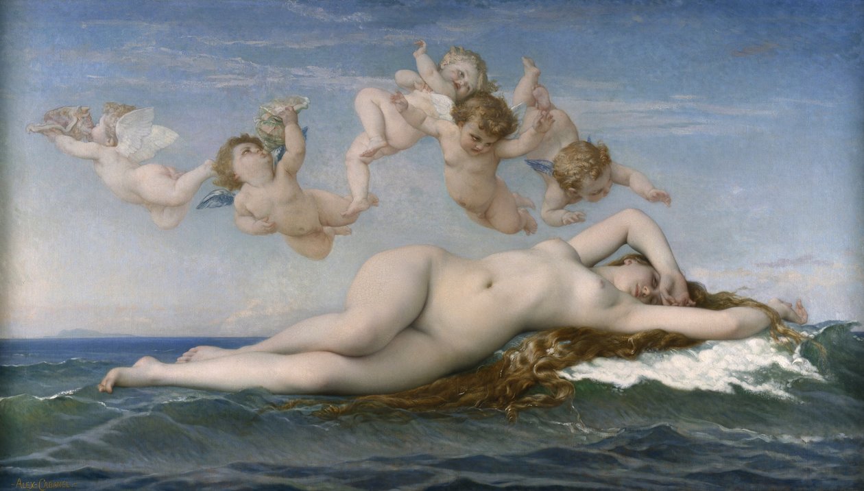 Vénusz születése, 1863 alkotó: Alexandre Cabanel