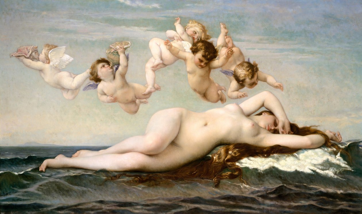 Vénusz születése, 1875. alkotó: Alexandre Cabanel