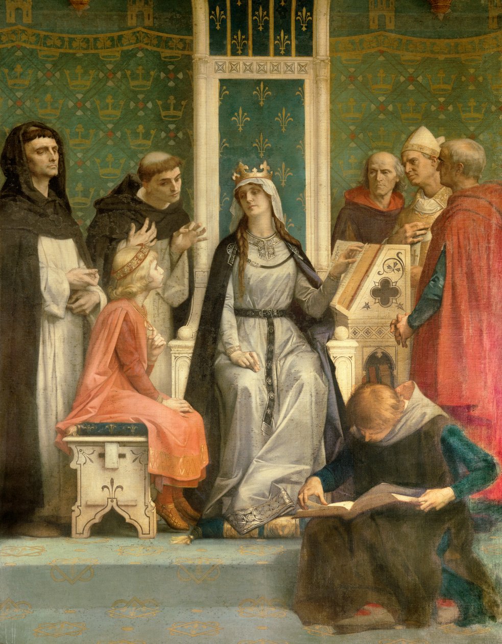 Kasztília fehér királynője előadást tart a leendő IX. Lajos királynak (Szent Lajos) (1214-1270) Alexandre Cabanel (1823-1889) festménye 19. századi Párizs, Pantheon alkotó: Alexandre Cabanel
