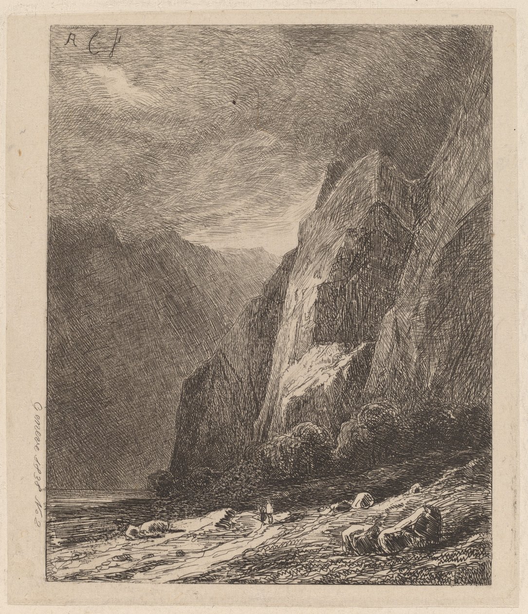 Sziklák a viharban alkotó: Alexandre Calame