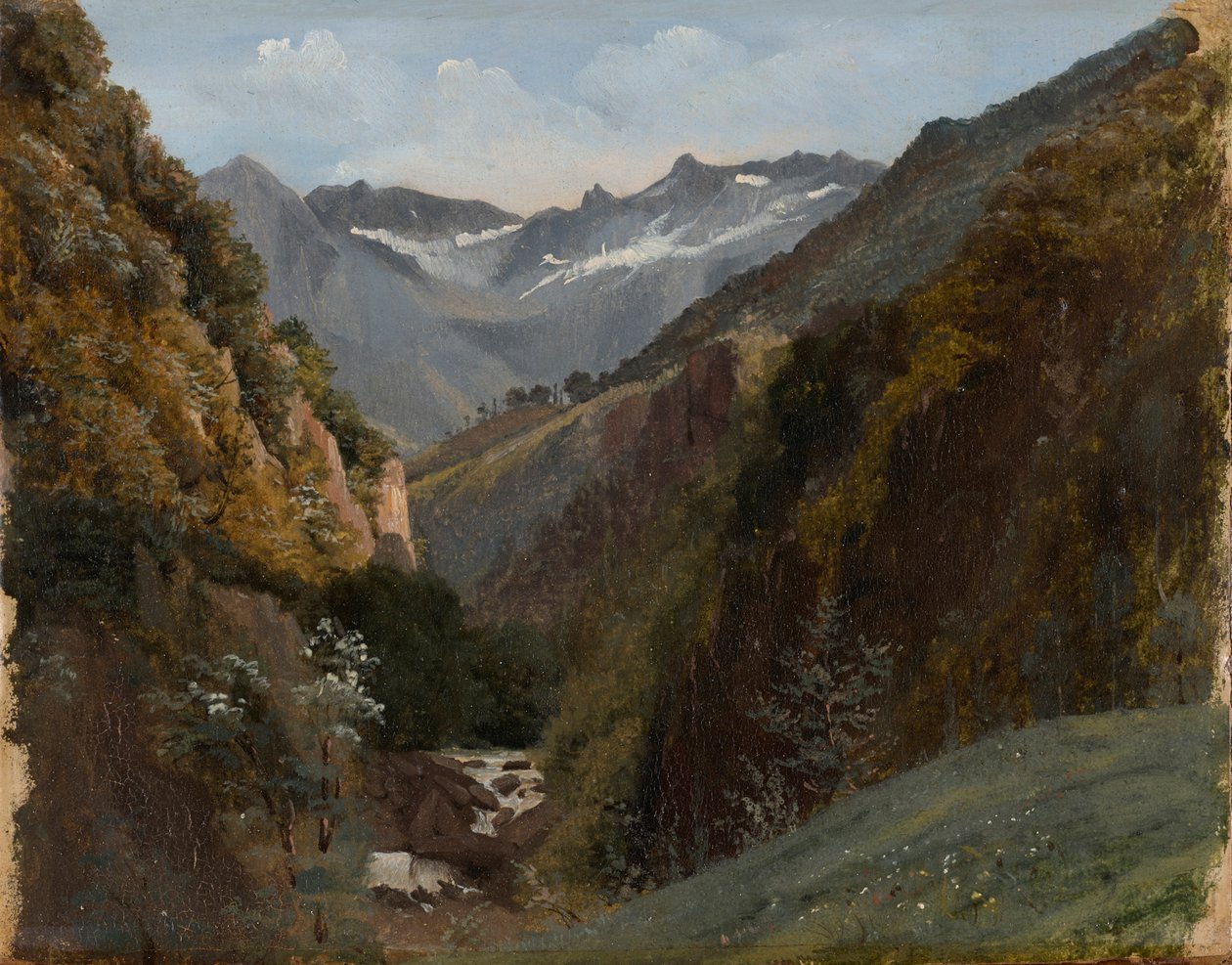 Magas hegyi völgy a Berni-Alpokban alkotó: Alexandre Calame