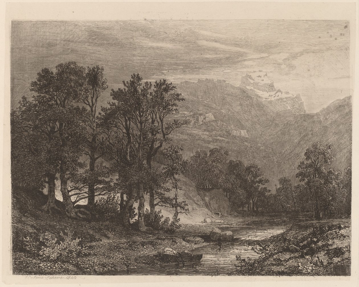Hegyi patak alkotó: Alexandre Calame