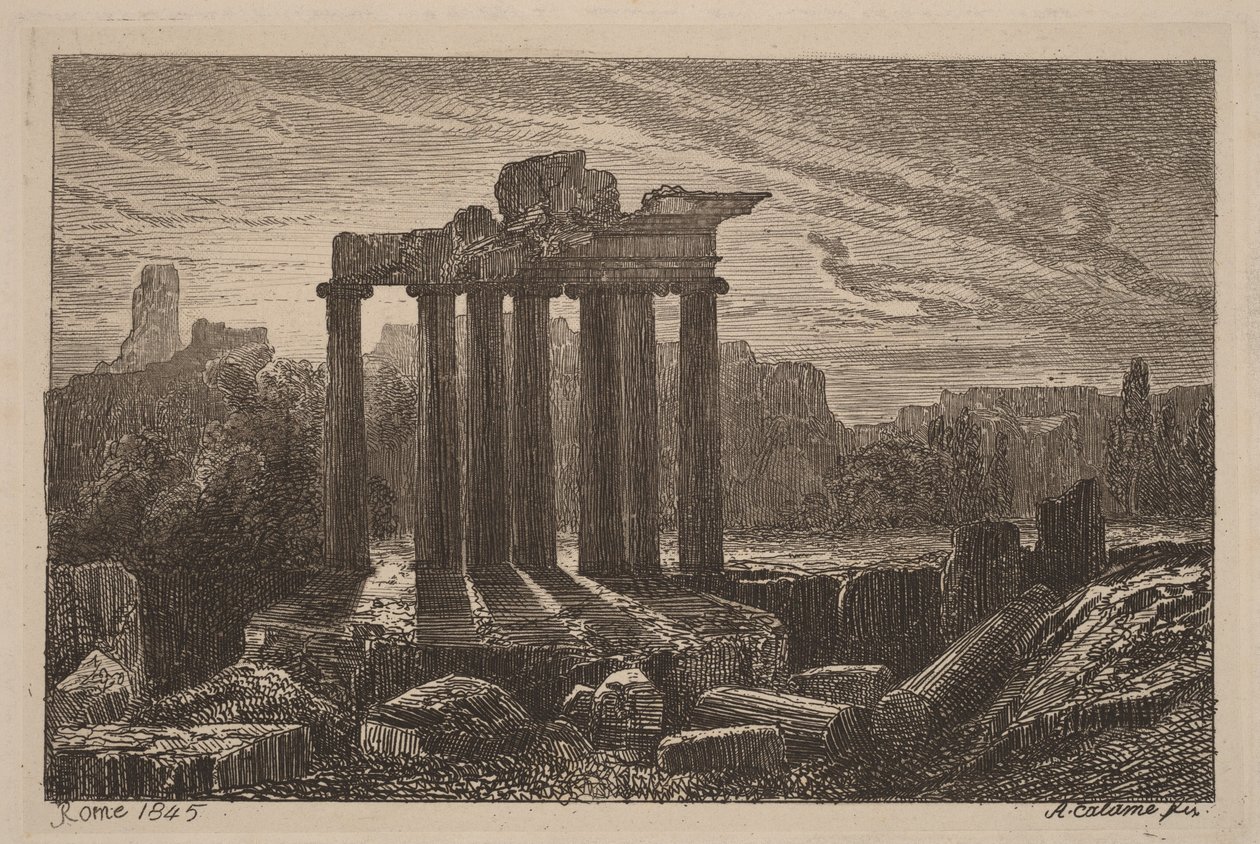 Római romok alkotó: Alexandre Calame