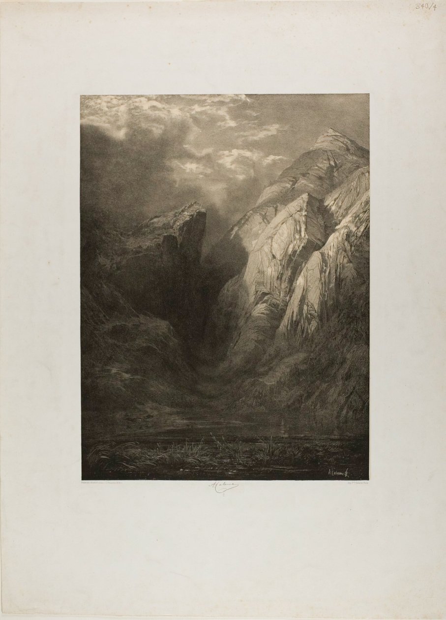 Az Alpok, különböző tájakról alkotó: Alexandre Calame
